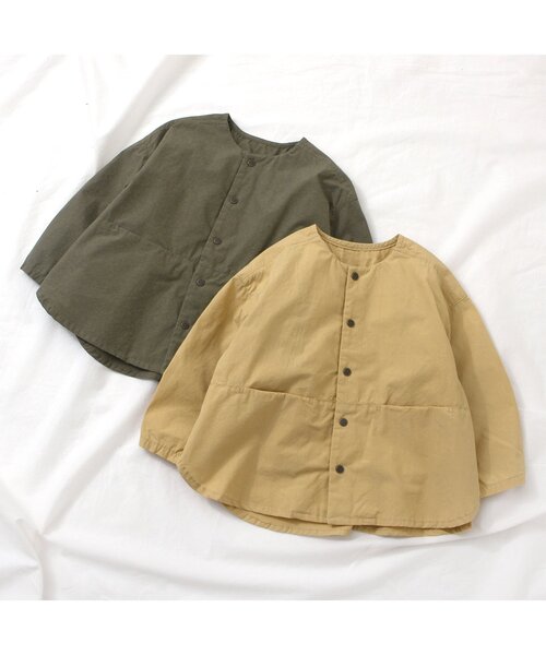 Ampersand(アンパサンド)の「/premier シャーリングシャツブルゾン(シャツ/ブラウス・キッズ・ダークグリーン/ライトグレー/イエロー・100/110/130/140/120/90)」の13枚目の写真