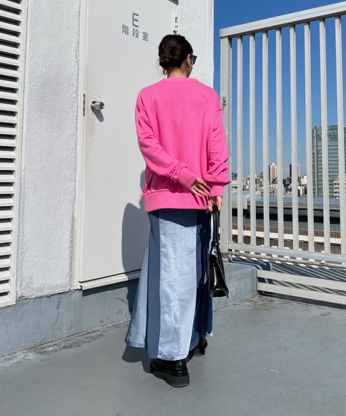 SHAGGIE（シャギー）の「切り替えサテンマーメイドスカート（スカート・レディース・ブラック/パープル/ブルー・MEDIUM/SMALL）」の14枚目の写真