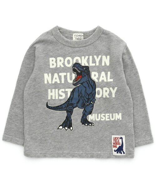 F.O.KIDS(エフオーキッズ)の「恐竜長袖Tシャツ(Tシャツ/カットソー・キッズ・エンジ/カーキ/グレー/キナリ・120/90/110/80/95/140/100/130)」の3枚目の写真