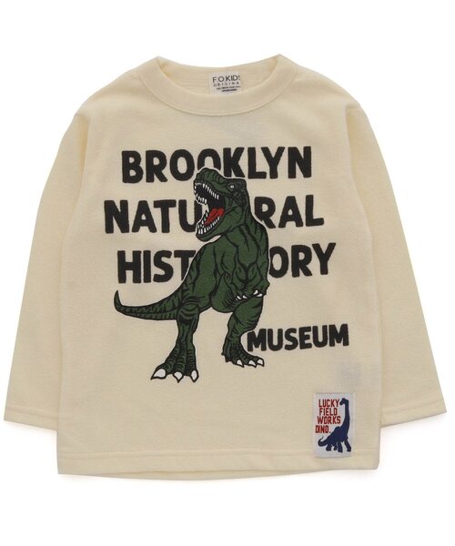 F.O.KIDS(エフオーキッズ)の「恐竜長袖Tシャツ(Tシャツ/カットソー・キッズ・エンジ/カーキ/グレー/キナリ・120/90/110/80/95/140/100/130)」の2枚目の写真