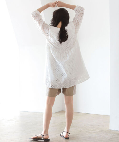 BeAMS DOT(ビームスドット)の「【WEB限定】BeAMS DOT / フリル襟 レース ミニワンピース(ワンピース・レディース・ホワイト/グリーン・FREE)」の10枚目の写真