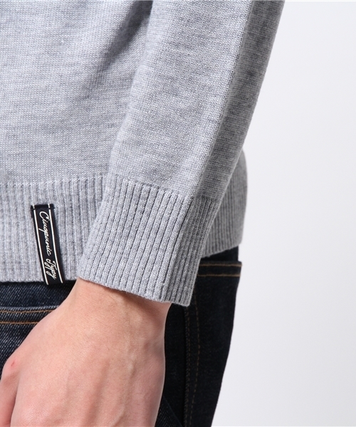 OUTLET（アウトレット）の「【CIAOPANIC TYPY】カラーブロックプルオーバー（ニット/セーター・メンズ・ネイビー/チャコールグレー・MEDIUM/SMALL）」の7枚目の写真