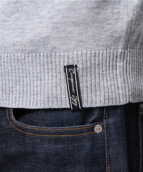 OUTLET（アウトレット）の「【CIAOPANIC TYPY】カラーブロックプルオーバー（ニット/セーター・メンズ・ネイビー/チャコールグレー・MEDIUM/SMALL）」の8枚目の写真