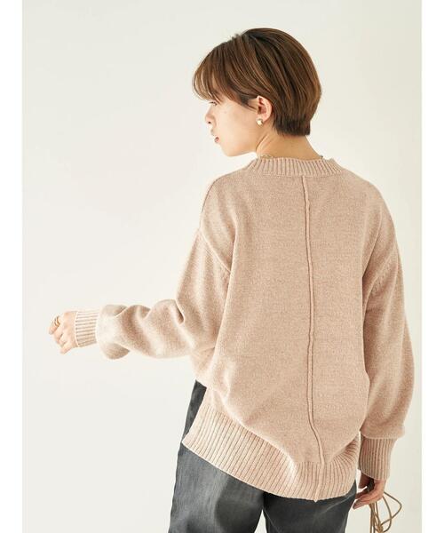 earth music&ecology(アースミュージックアンドエコロジー)の「デニム見えニットプルオーバー*(ニット/セーター・レディース・オフホワイト/ピンク/ダークブルー・FREE)」の7枚目の写真