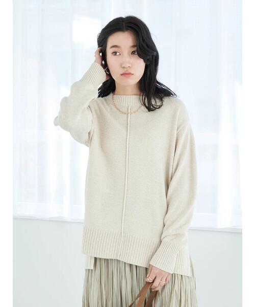 earth music&ecology(アースミュージックアンドエコロジー)の「デニム見えニットプルオーバー*(ニット/セーター・レディース・オフホワイト/ピンク/ダークブルー・FREE)」の11枚目の写真