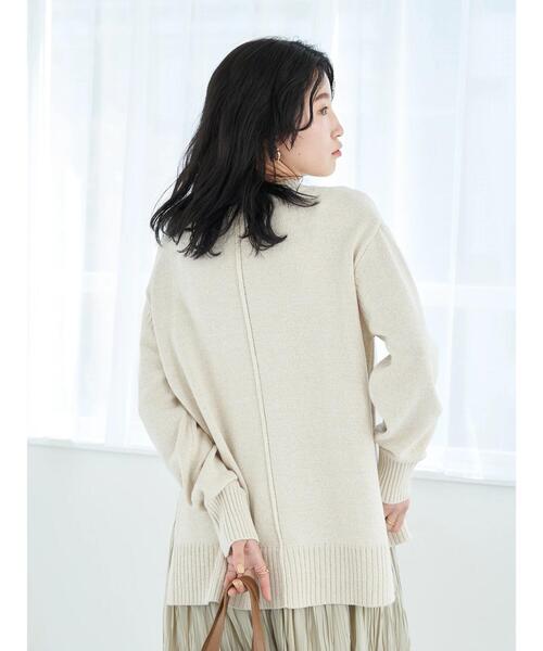 earth music&ecology(アースミュージックアンドエコロジー)の「デニム見えニットプルオーバー*(ニット/セーター・レディース・オフホワイト/ピンク/ダークブルー・FREE)」の12枚目の写真