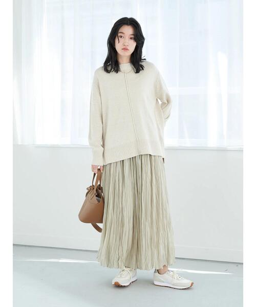 earth music&ecology(アースミュージックアンドエコロジー)の「デニム見えニットプルオーバー*(ニット/セーター・レディース・オフホワイト/ピンク/ダークブルー・FREE)」の13枚目の写真