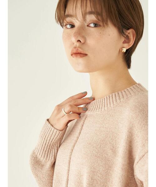 earth music&ecology(アースミュージックアンドエコロジー)の「デニム見えニットプルオーバー*(ニット/セーター・レディース・オフホワイト/ピンク/ダークブルー・FREE)」の16枚目の写真