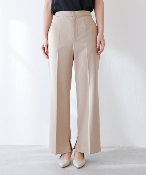 [GALLARDAGALANTE] リネンフレアパンツ GALLARDAGALANTE（ガリャルダガランテ）の「リネン混ストレッチ