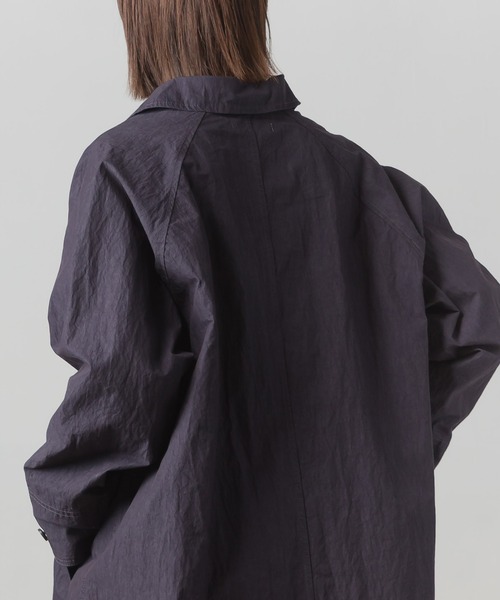 OMNES（オムネス）の「コットンナイロン　ステンカラーコート（ステンカラーコート・レディース・ネイビー/ブラウン・FREE）」の9枚目の写真