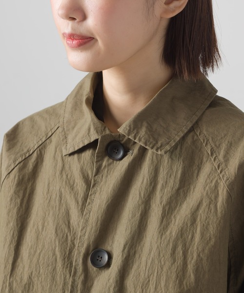 OMNES（オムネス）の「コットンナイロン　ステンカラーコート（ステンカラーコート・レディース・ネイビー/ブラウン・FREE）」の17枚目の写真