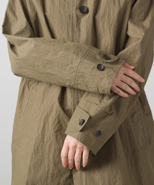 OMNES（オムネス）の「コットンナイロン　ステンカラーコート（ステンカラーコート・レディース・ネイビー/ブラウン・FREE）」の13枚目の写真