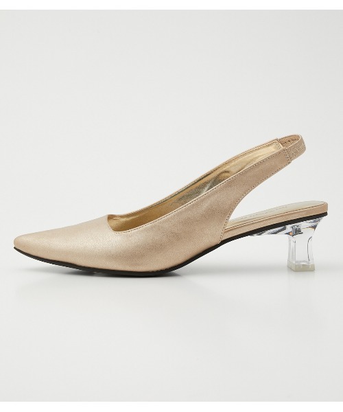 RODEO CROWNS WIDE BOWL（ロデオクラウンズワイドボウル）の「CLEAR HEEL MULE（パンプス・レディース・ネイビー/ゴールド/ライム・MEDIUM/LARGE/SMALL）」の3枚目の写真
