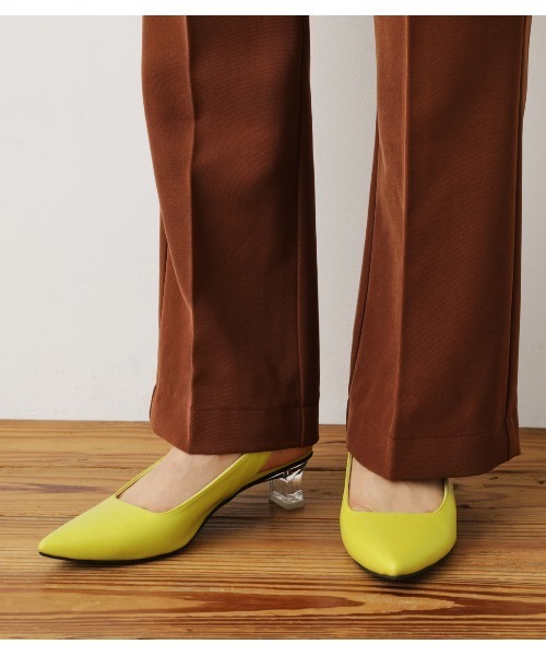 RODEO CROWNS WIDE BOWL（ロデオクラウンズワイドボウル）の「CLEAR HEEL MULE（パンプス・レディース・ネイビー/ゴールド/ライム・MEDIUM/LARGE/SMALL）」の19枚目の写真