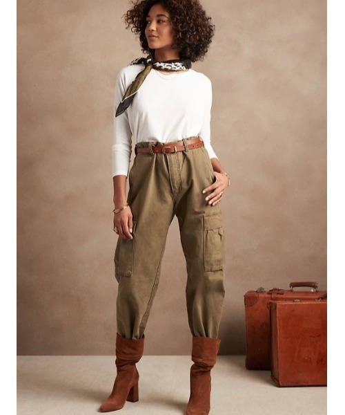 BANANA REPUBLIC FACTORY STORE（バナナリパブリック ファクトリーストア）の「【BANANA REPUBLIC FACTORY STORE】ロングスリーブTシャツ（Tシャツ/カットソー・レディース・ネイビー/ホワイト/ブルー・L/XS/M/S）」の2枚目の写真