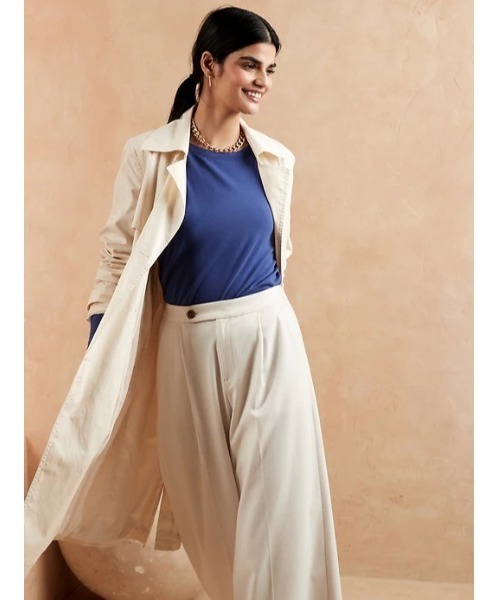 BANANA REPUBLIC FACTORY STORE（バナナリパブリック ファクトリーストア）の「【BANANA REPUBLIC FACTORY STORE】ロングスリーブTシャツ（Tシャツ/カットソー・レディース・ネイビー/ホワイト/ブルー・L/XS/M/S）」の4枚目の写真