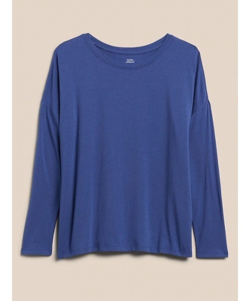 BANANA REPUBLIC FACTORY STORE（バナナリパブリック ファクトリーストア）の「【BANANA REPUBLIC FACTORY STORE】ロングスリーブTシャツ（Tシャツ/カットソー・レディース・ネイビー/ホワイト/ブルー・L/XS/M/S）」の6枚目の写真
