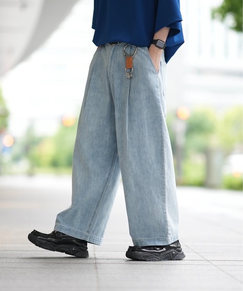 バギーワイドデニム CIAOPANIC ジーンズ 「cian denim/シアンデニム」バギーワイド