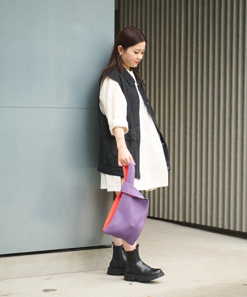 Actually（アクチュアリー）の「KNIT MARKET BAG ニット マーケットバッグ（ハンドバッグ・レディース・ブラック/レッド/ブルー/グリーン/パープル/ネイビー・フリー）」の13枚目の写真