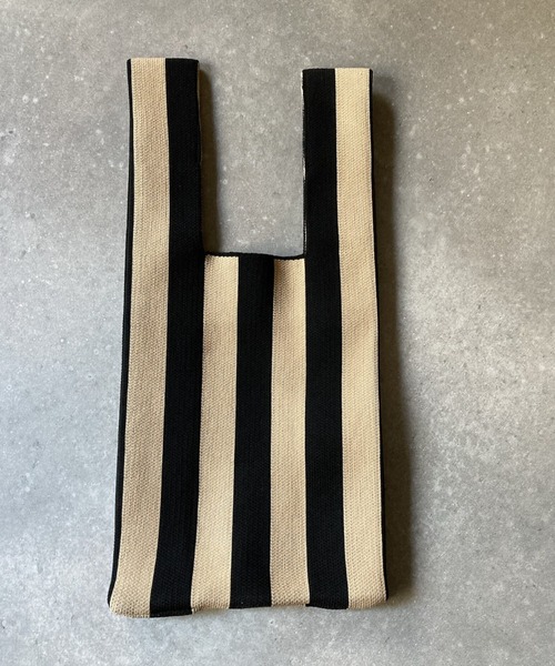 Actually（アクチュアリー）の「KNIT MARKET BAG ニット マーケットバッグ（ハンドバッグ・レディース・ブラック/レッド/ブルー/グリーン/パープル/ネイビー・フリー）」の7枚目の写真