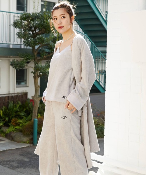 UGG（アグ）の「UGG@mos ROOM WEAR パイルサテン切替 ロングガウン 