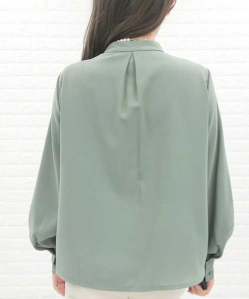 Lace Ladies（レースレディース）の「ボウタイ ボリューム袖 ブラウス 無地（シャツ/ブラウス・レディース・ミント/ホワイト/グレー/ブラック/アイボリー・FREE）」の17枚目の写真