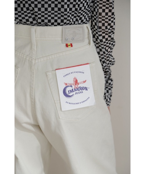 CIMARRON(シマロン)の「(CIMARRON)ワイドデニムパンツ(デニムパンツ・レディース・ホワイト/ブルー・25/26)」の14枚目の写真