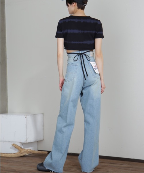 CIMARRON(シマロン)の「(CIMARRON)ワイドデニムパンツ(デニムパンツ・レディース・ホワイト/ブルー・25/26)」の20枚目の写真