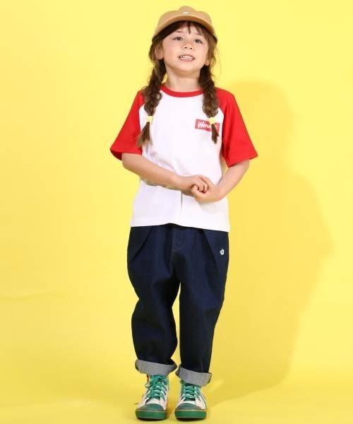 BABYDOLL（ベビードール）の「WENDYS 親子お揃い Tシャツ 6695K（Tシャツ/カットソー・キッズ・レッド/ターコイズブルー・130cm/110cm/120cm/80ｃｍ/90cm/140cm/100cm）」の7枚目の写真