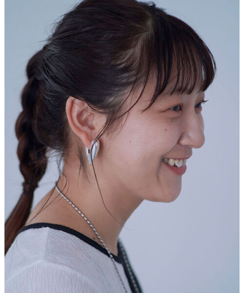 Ray BEAMS（レイビームス）の「Ray BEAMS / センターシーム キリカエ Tシャツ（Tシャツ/カットソー・レディース・ブラック×ホワイト/オレンジ・ONE SIZE）」の9枚目の写真