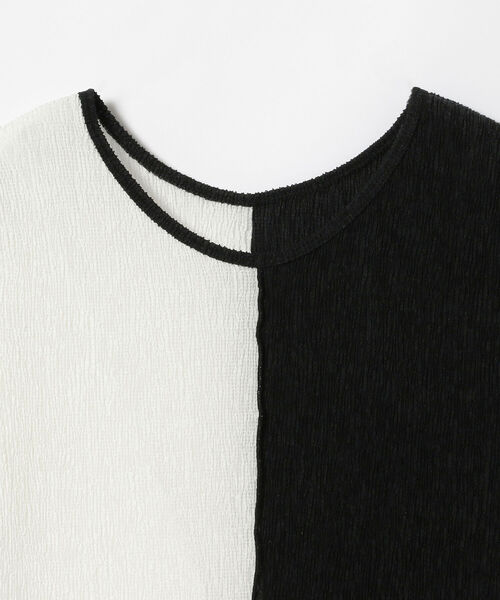 Ray BEAMS（レイビームス）の「Ray BEAMS / センターシーム キリカエ Tシャツ（Tシャツ/カットソー・レディース・ブラック×ホワイト/オレンジ・ONE SIZE）」の16枚目の写真