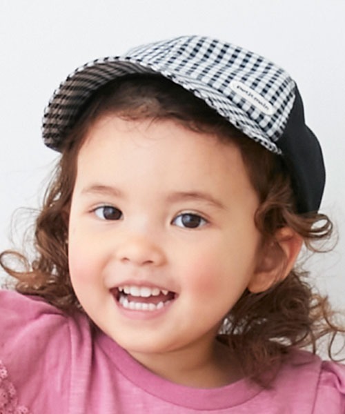 petit main（プティマイン）の「ロゴメッシュキャップ（キャップ・キッズ・ピンク/ブラック/ネイビー/エメラルド/サックスブルー・54cm/50cm/52cm）」の2枚目の写真