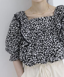 fredy emue | スクエアフリル花柄ブラウス(シャツ/ブラウス)