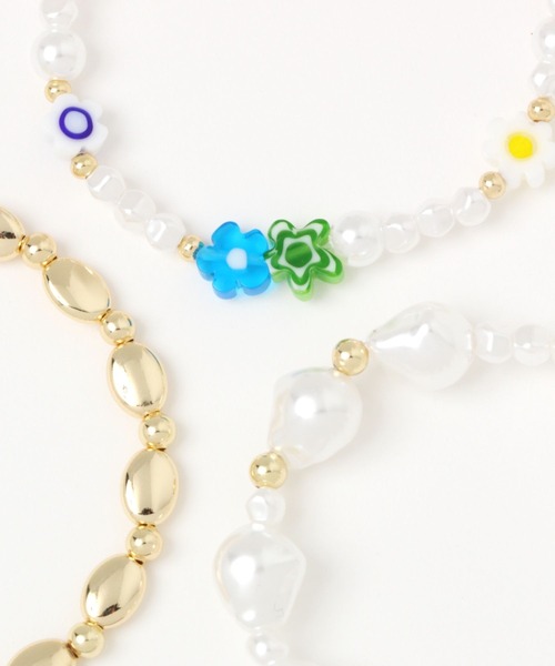 LOWRYS FARM（ローリーズファーム）の「3SETゴムブレス　273978（ブレスレット・レディース・ホワイト/その他1/ブルー系その他・FREE）」の8枚目の写真