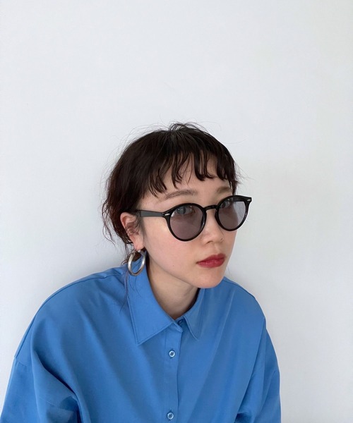 Me%（ミィパーセント）の「ポイントボストンサングラス（サングラス・レディース・ダークブラウン/ブラック系その他・FREE）」の19枚目の写真