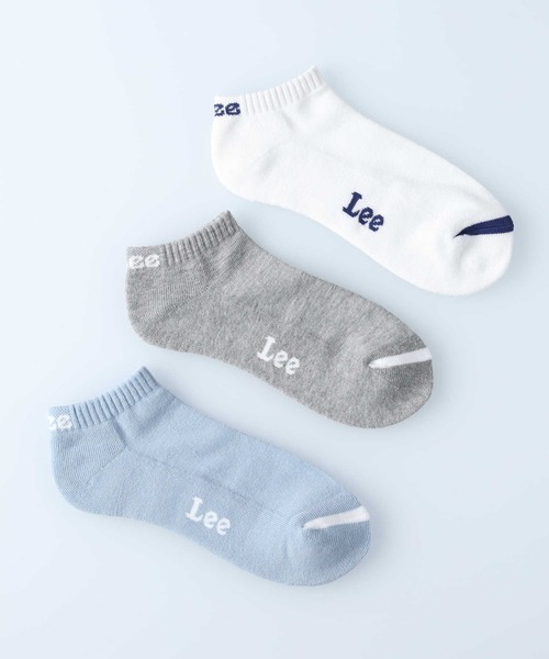 Lee(リー)の「Lee(リー)【3足セット】パックソックス(ソックス/靴下・レディース・ホワイト/ブルー・L/M)」の2枚目の写真