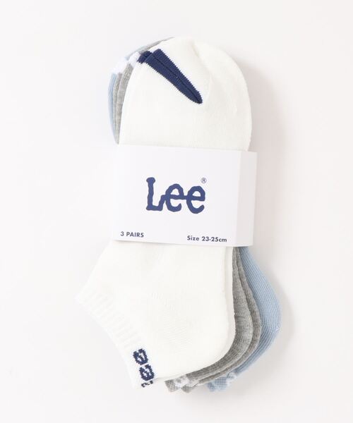 Lee(リー)の「Lee(リー)【3足セット】パックソックス(ソックス/靴下・レディース・ホワイト/ブルー・L/M)」の5枚目の写真