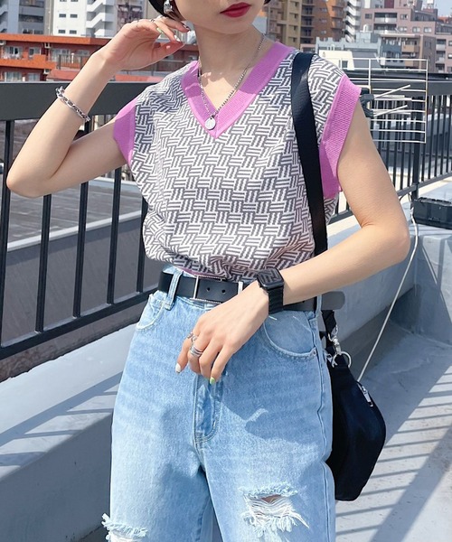 PAGEBOY（ページボーイ）の「モードキカミニベスト（ベスト・レディース・チャコールグレー/ブラック/グリーン系その他・FREE）」の15枚目の写真