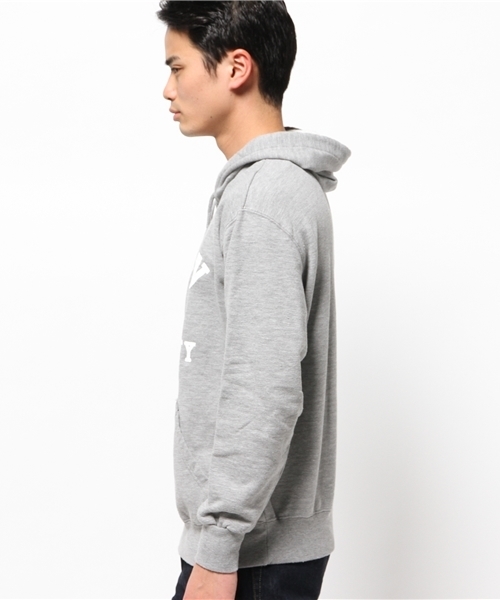 WHO'S WHO gallery(フーズフーギャラリー)の「【期間限定セール】【BOYMAN】クラックカレッジフードパーカー(パーカー・メンズ・ホワイト/ネイビー/グレー/ブラック・MEDIUM/SMALL/LARGE)」の6枚目の写真