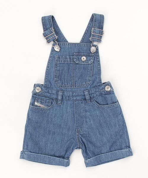 DIESEL(ディーゼル)の「DIESEL KID ベビー オーバーオール ショートパンツ デニム(サロペット/オーバーオール・キッズ・インディゴブルー・12M/18M/24M)」の4枚目の写真