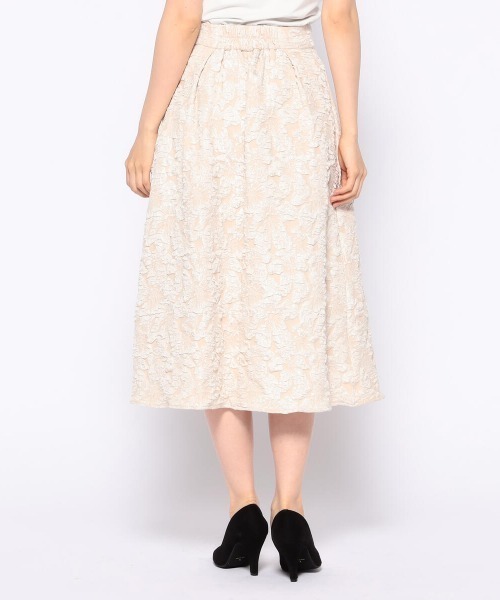 MISCH MASCH（ミッシュマッシュ）の「ふくれジャガードスカート（スカート・レディース・ブルー/ブラック/ベージュ・SMALL/MEDIUM）」の5枚目の写真
