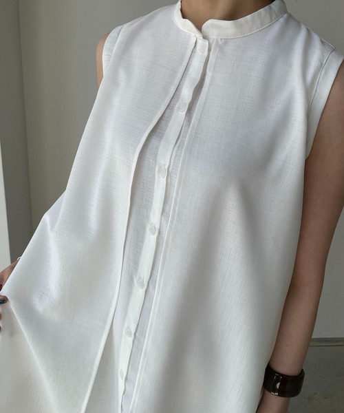 210nouve（トゥージュヌーブ）の「2WAYレイヤード風ノースリワンピース（ワンピース・レディース・ホワイト/ブラック/レッド/グリーン・FREE）」の9枚目の写真