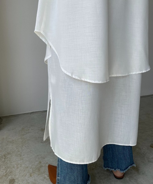 210nouve（トゥージュヌーブ）の「2WAYレイヤード風ノースリワンピース（ワンピース・レディース・ホワイト/ブラック/レッド/グリーン・FREE）」の7枚目の写真