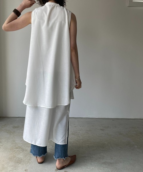 210nouve（トゥージュヌーブ）の「2WAYレイヤード風ノースリワンピース（ワンピース・レディース・ホワイト/ブラック/レッド/グリーン・FREE）」の13枚目の写真