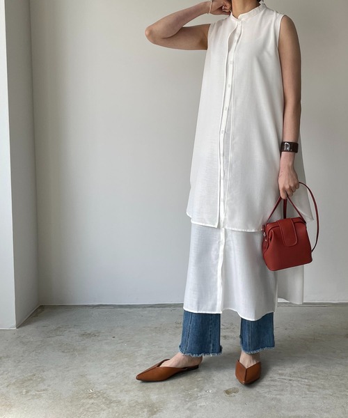 210nouve（トゥージュヌーブ）の「2WAYレイヤード風ノースリワンピース（ワンピース・レディース・ホワイト/ブラック/レッド/グリーン・FREE）」の15枚目の写真