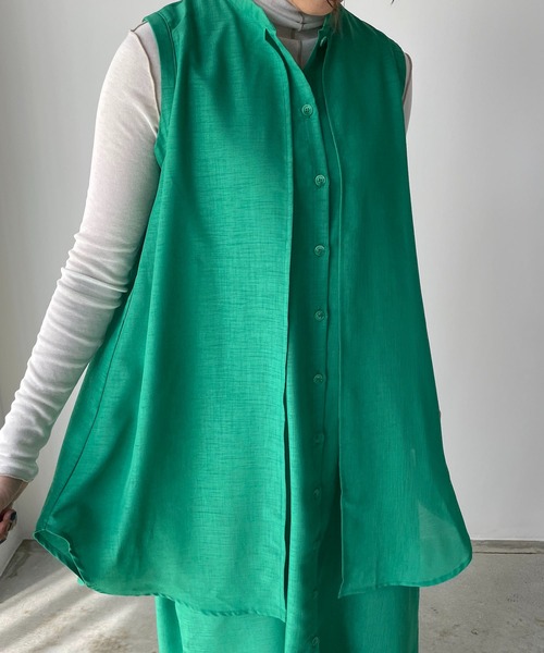 210nouve（トゥージュヌーブ）の「2WAYレイヤード風ノースリワンピース（ワンピース・レディース・ホワイト/ブラック/レッド/グリーン・FREE）」の22枚目の写真