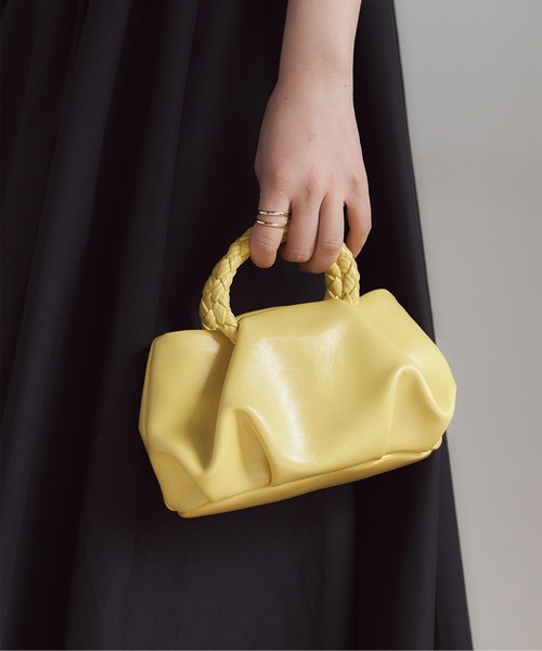 titivate(ティティベイト)の「編みハンドル2wayミニバッグ(ショルダーバッグ・レディース・ブルー/イエロー/ホワイト・FREE)」の3枚目の写真