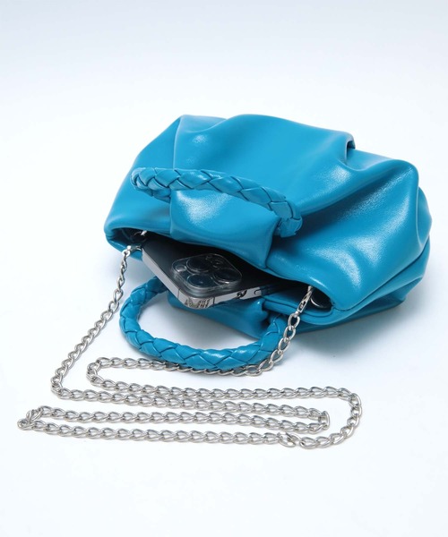 titivate(ティティベイト)の「編みハンドル2wayミニバッグ(ショルダーバッグ・レディース・ブルー/イエロー/ホワイト・FREE)」の17枚目の写真