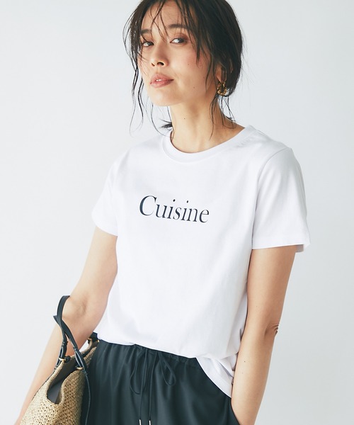 RIVE DROITE(リヴドロワ)の「CuisineTシャツ(Tシャツ/カットソー・レディース・ホワイト/ブラック・FREE)」の5枚目の写真