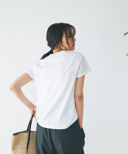 RIVE DROITE(リヴドロワ)の「CuisineTシャツ(Tシャツ/カットソー・レディース・ホワイト/ブラック・FREE)」の6枚目の写真